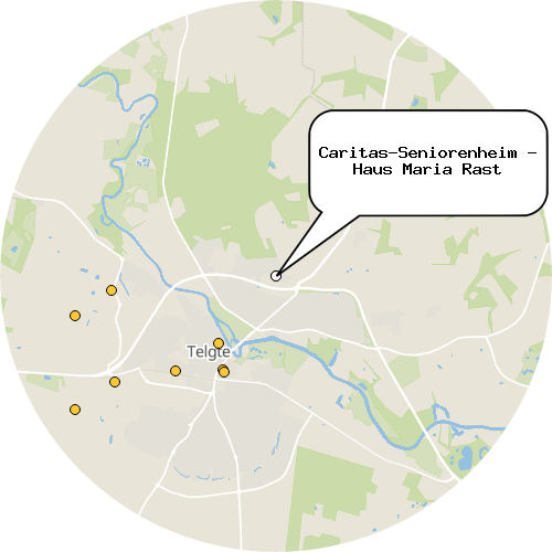 Kartenausschnitt für die Firma Caritas-Seniorenheim - Haus Maria Rast