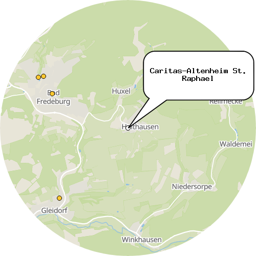 Kartenausschnitt für die Firma Caritas-Altenheim St. Raphael