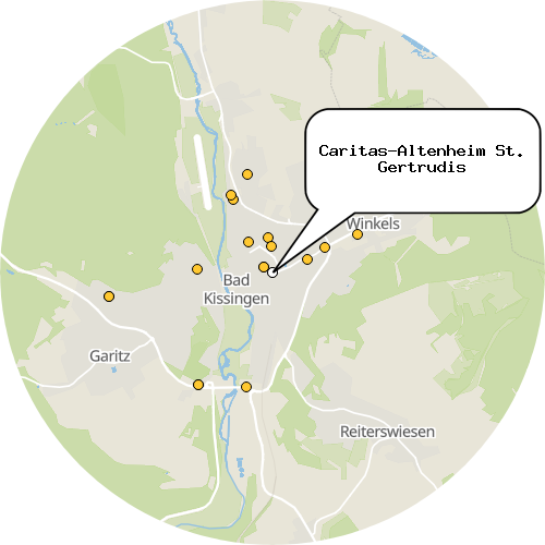 Kartenausschnitt für die Firma Caritas-Altenheim St. Gertrudis