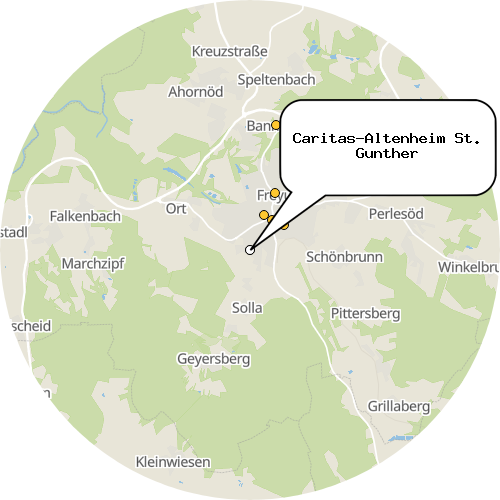 Kartenausschnitt für die Firma Caritas-Altenheim St. Gunther