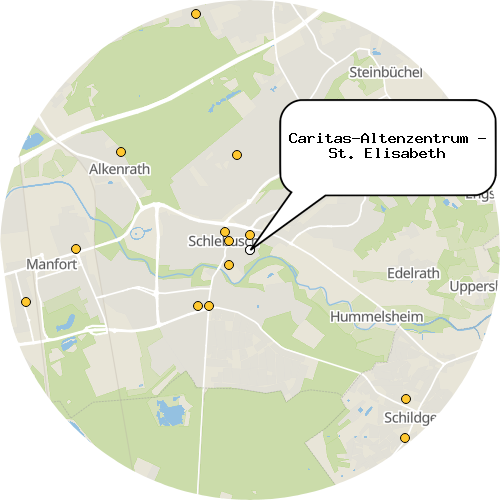 Kartenausschnitt für die Firma Caritas-Altenzentrum - St. Elisabeth