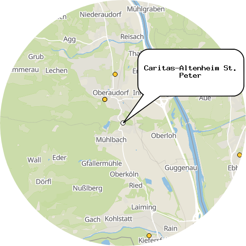 Kartenausschnitt für die Firma Caritas-Altenheim St. Peter