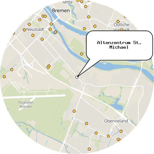 Kartenausschnitt für die Firma Altenzentrum St. Michael