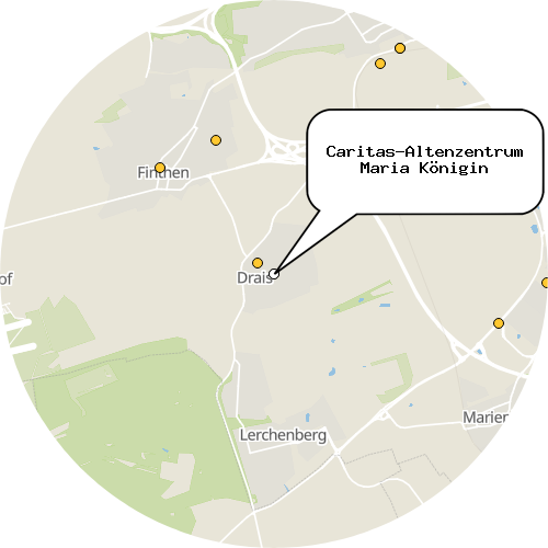 Kartenausschnitt für die Firma Caritas-Altenzentrum Maria Königin