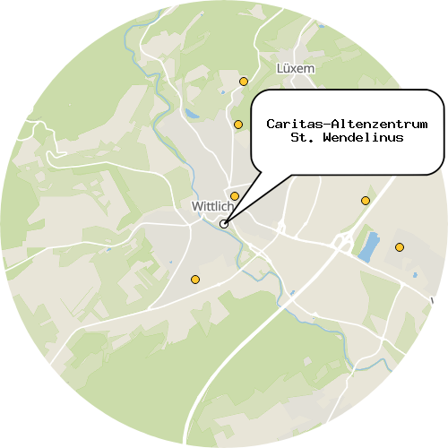 Kartenausschnitt für die Firma Caritas-Altenzentrum St. Wendelinus
