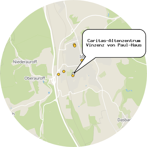 Kartenausschnitt für die Firma Caritas-Altenzentrum Vinzenz von Paul-Haus