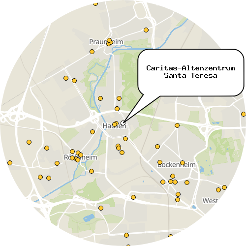 Kartenausschnitt für die Firma Caritas-Altenzentrum Santa Teresa