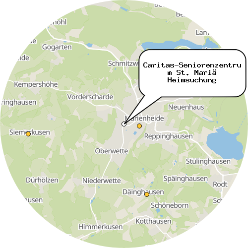 Kartenausschnitt für die Firma Caritas-Seniorenzentrum St. Mariä Heimsuchung