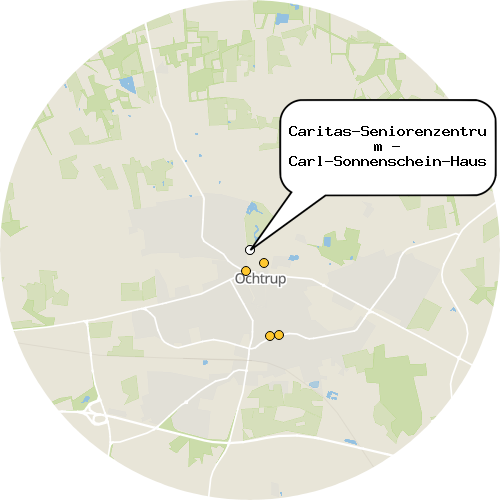 Kartenausschnitt für die Firma Caritas-Seniorenzentrum - Carl-Sonnenschein-Haus