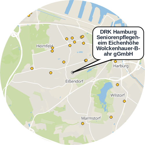 Kartenausschnitt für die Firma DRK Hamburg Seniorenpflegeheim Eichenhöhe Wolckenhauer-Bahr gGmbH