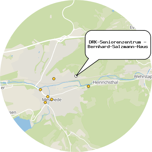 Kartenausschnitt für die Firma DRK-Seniorenzentrum - Bernhard-Salzmann-Haus