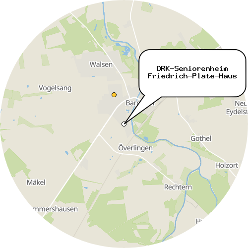 Kartenausschnitt für die Firma DRK-Seniorenheim Friedrich-Plate-Haus