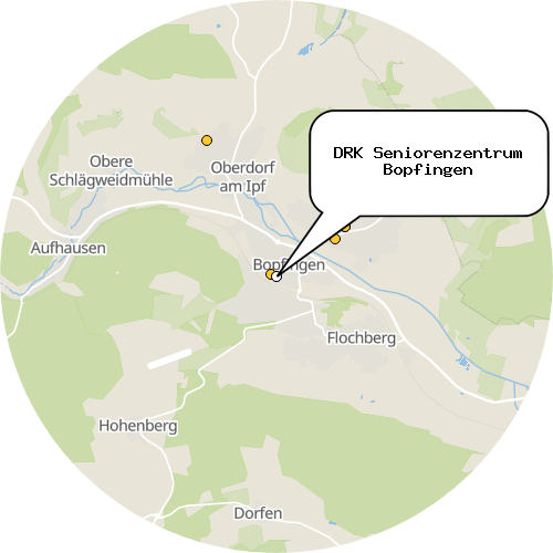 Kartenausschnitt für die Firma DRK Seniorenzentrum Bopfingen