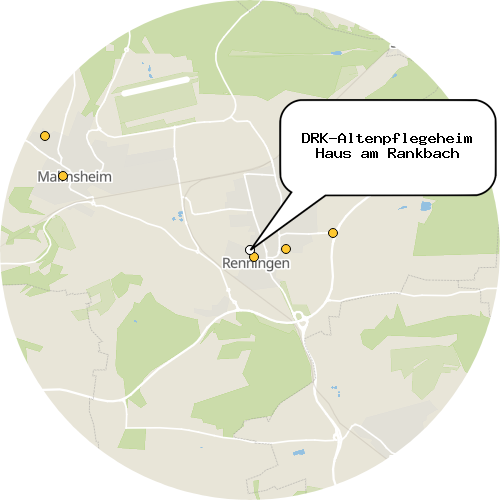 Kartenausschnitt für die Firma DRK-Altenpflegeheim Haus am Rankbach