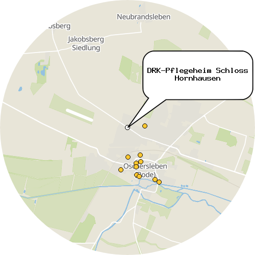 Kartenausschnitt für die Firma DRK-Pflegeheim Schloss Hornhausen