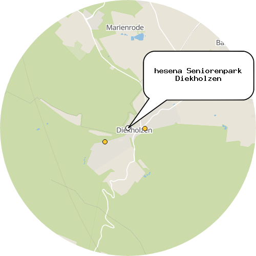 Kartenausschnitt für die Firma hesena Seniorenpark Diekholzen