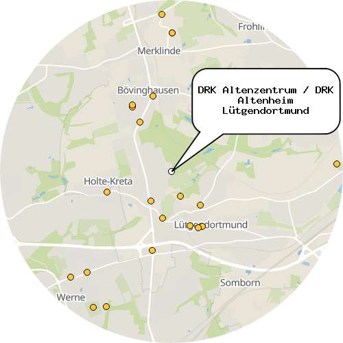 Kartenausschnitt für die Firma DRK Altenzentrum / DRK Altenheim Lütgendortmund