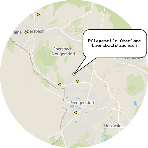 Kartenausschnitt für die Firma Pflegestift Oberland Ebersbach/Sachsen