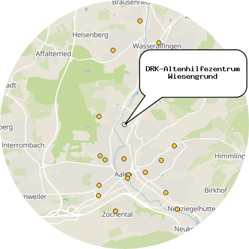 Kartenausschnitt für die Firma DRK-Altenhilfezentrum Wiesengrund