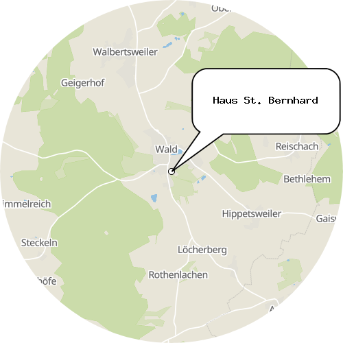 Kartenausschnitt für die Firma Haus St. Bernhard