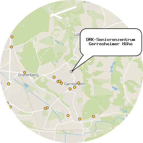 Kartenausschnitt für die Firma DRK-Seniorenzentrum Gerresheimer Höhe