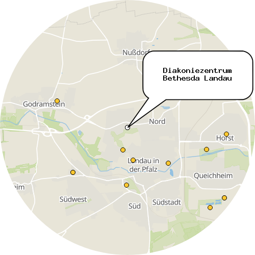 Kartenausschnitt für die Firma Diakoniezentrum Bethesda Landau