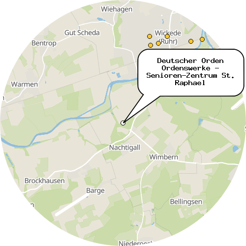 Kartenausschnitt für die Firma Deutscher Orden Ordenswerke - Senioren-Zentrum St. Raphael