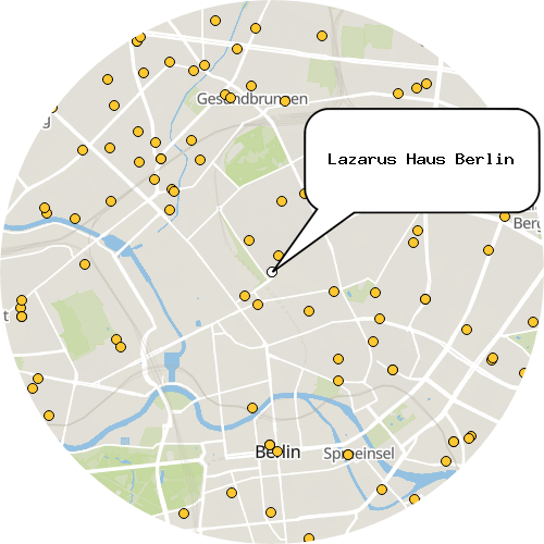 Kartenausschnitt für die Firma Lazarus Haus Berlin