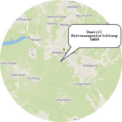 Kartenausschnitt für die Firma Domizil Betreuungseinrichtung GmbH