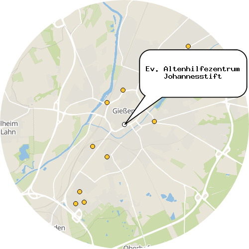 Kartenausschnitt für die Firma Ev. Altenhilfezentrum Johannesstift