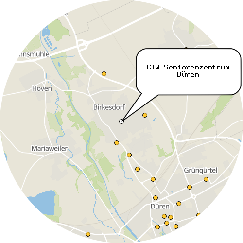 Kartenausschnitt für die Firma CTW Seniorenzentrum Düren