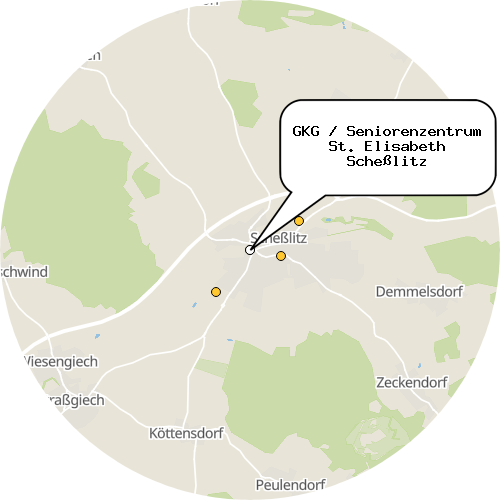 Kartenausschnitt für die Firma GKG / Seniorenzentrum St. Elisabeth Scheßlitz