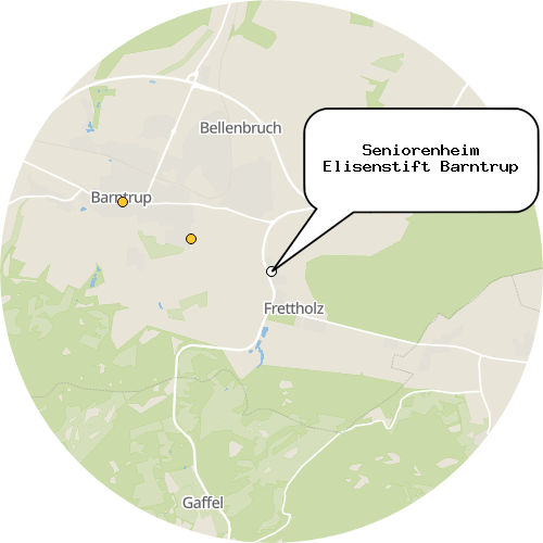 Kartenausschnitt für die Firma Seniorenheim Elisenstift Barntrup