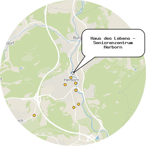 Kartenausschnitt für die Firma Haus des Lebens - Seniorenzentrum Herborn