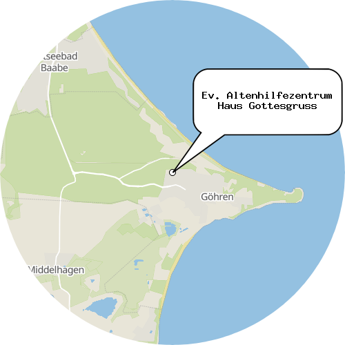 Kartenausschnitt für die Firma Ev. Altenhilfezentrum Haus Gottesgruss