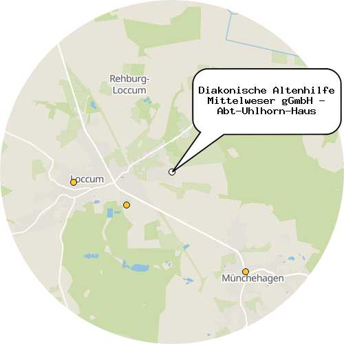 Kartenausschnitt für die Firma Diakonische Altenhilfe Mittelweser gGmbH - Abt-Uhlhorn-Haus