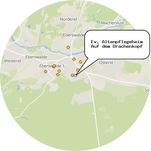 Kartenausschnitt für die Firma Ev. Altenpflegeheim Auf dem Drachenkopf