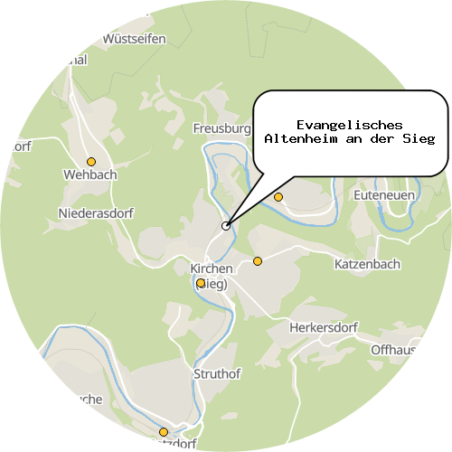 Kartenausschnitt für die Firma Evangelisches Altenheim an der Sieg