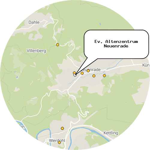 Kartenausschnitt für die Firma Ev. Altenzentrum Neuenrade