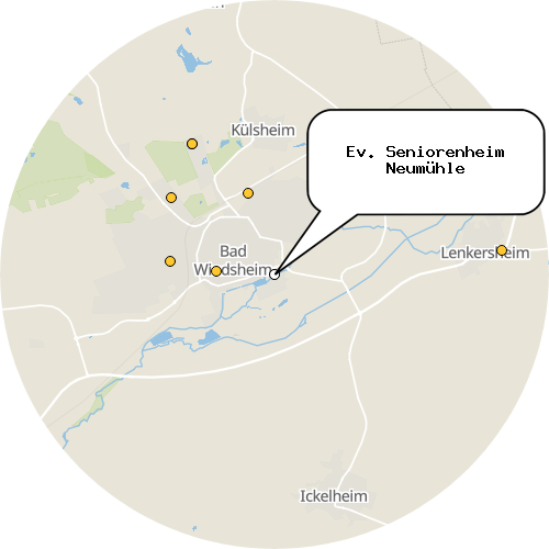 Kartenausschnitt für die Firma Ev. Seniorenheim Neumühle