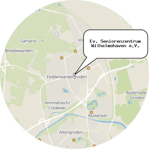 Kartenausschnitt für die Firma Ev. Seniorenzentrum Wilhelmshaven e.V.