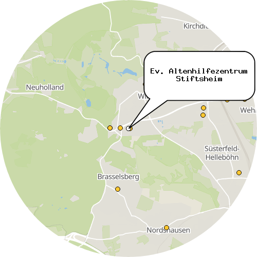 Kartenausschnitt für die Firma Ev. Altenhilfezentrum Stiftsheim