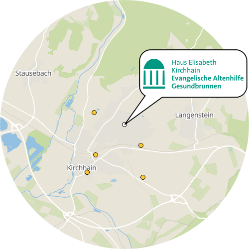 Kartenausschnitt für die Firma Evangelisches Altenhilfezentrum Haus Elisabeth Kirchhain