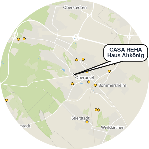 Kartenausschnitt für die Firma CASA REHA Haus Altkönig