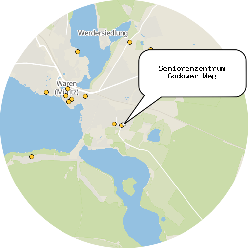 Kartenausschnitt für die Firma Seniorenzentrum Godower Weg