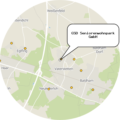 Kartenausschnitt für die Firma GSD Seniorenwohnpark GmbH