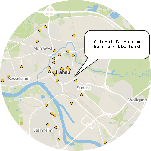 Kartenausschnitt für die Firma Altenhilfezentrum Bernhard Eberhard