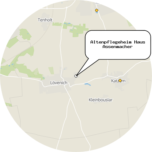 Kartenausschnitt für die Firma Altenpflegeheim Haus Assenmacher