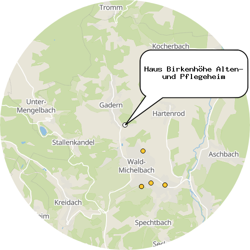 Kartenausschnitt für die Firma Haus Birkenhöhe Alten- und Pflegeheim
