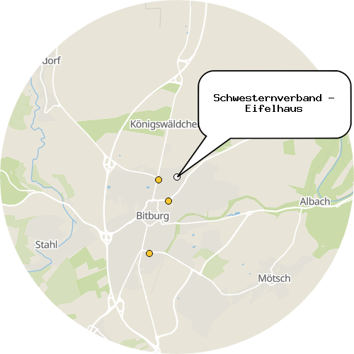 Kartenausschnitt für die Firma Schwesternverband - Eifelhaus
